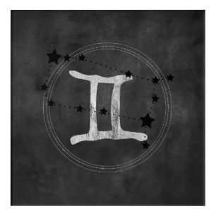 Gemini the Twins zodiac sign constellation stars Acrylic Print