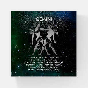 Gemini ♊ the Twins - Zodiac Sign ⭐ Paperweight