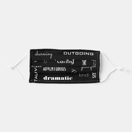 Gemini Traits Adult Cloth Face Mask (Front, Folded)