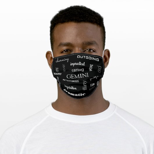 Gemini Traits Adult Cloth Face Mask (Worn)