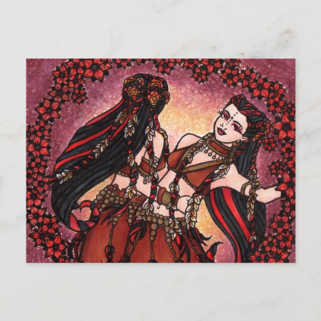 Gemini Tribal Belly Dancers Postcard (Front)