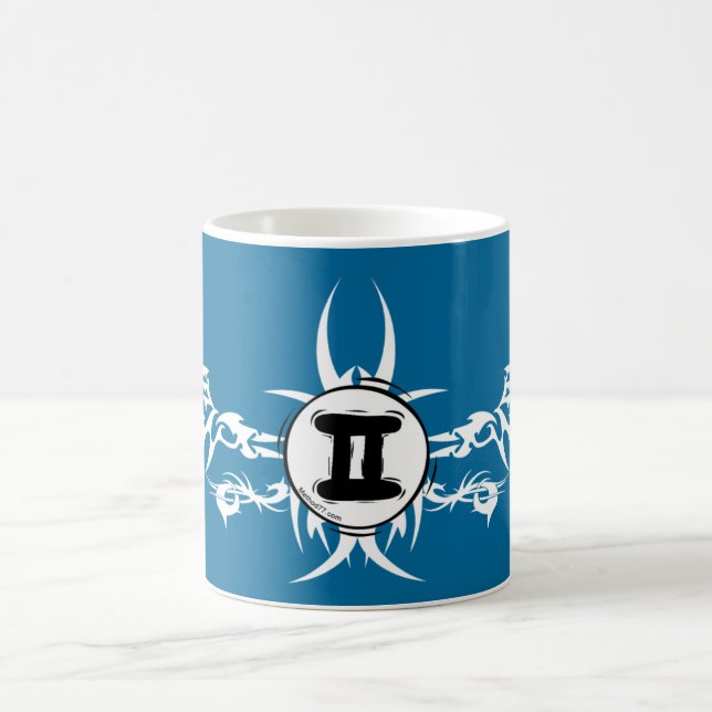Gemini Tribal Teal Mug (Center)