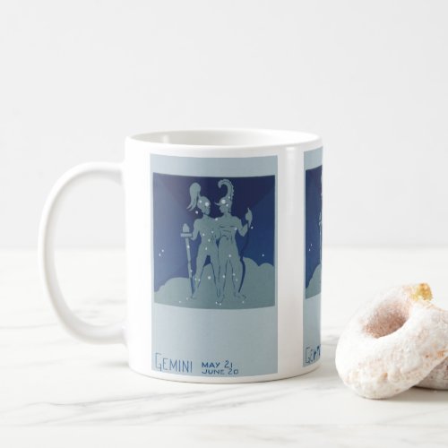 Gemini Twin Constellation Vintage Zodiac Astrology Coffee Mug