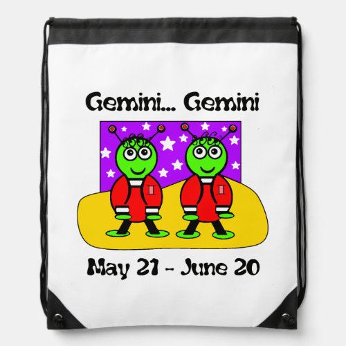 Gemini Twin Cuties Drawstring Backpack