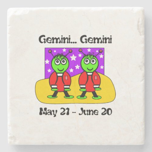 Gemini Twin Cuties Stone Coaster