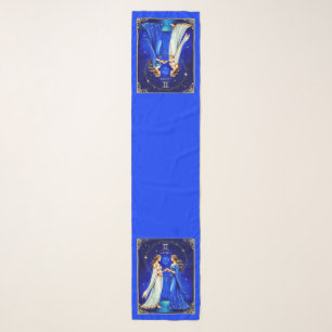 Gemini Twins Beneath a Starry Sky Scarf