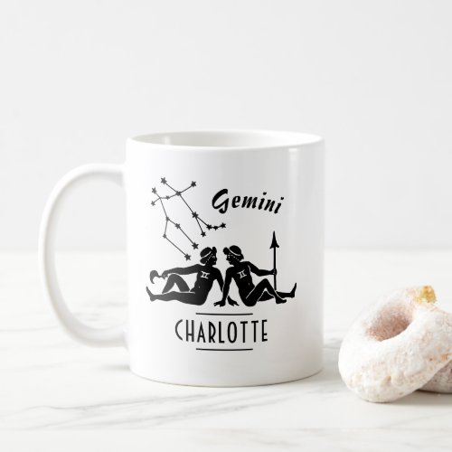 Gemini Twins Constellation Custom Name Birthday Co Coffee Mug