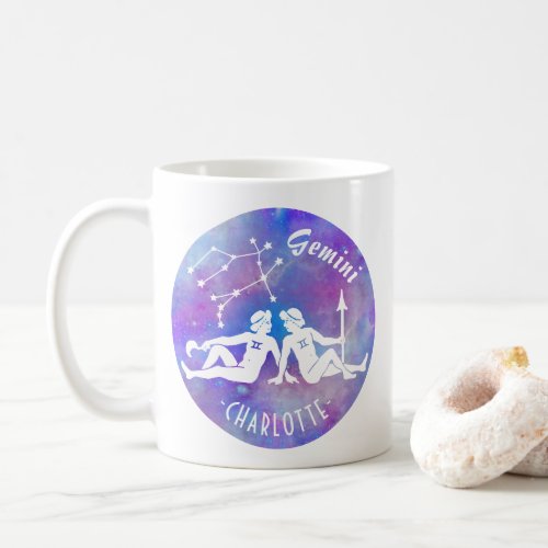 Gemini Twins Constellation Stars Name Birthday Coffee Mug