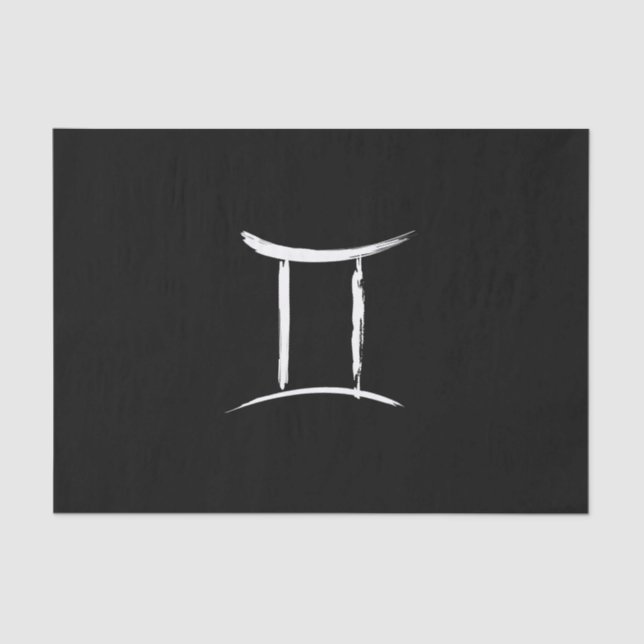 GEMINI Twins Duality Zodiac May June Astrology  Tissue Paper (Front)