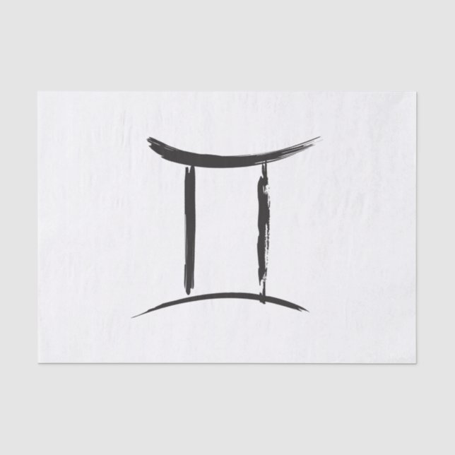 GEMINI Twins Duality Zodiac May June Astrology  Tissue Paper (Front)