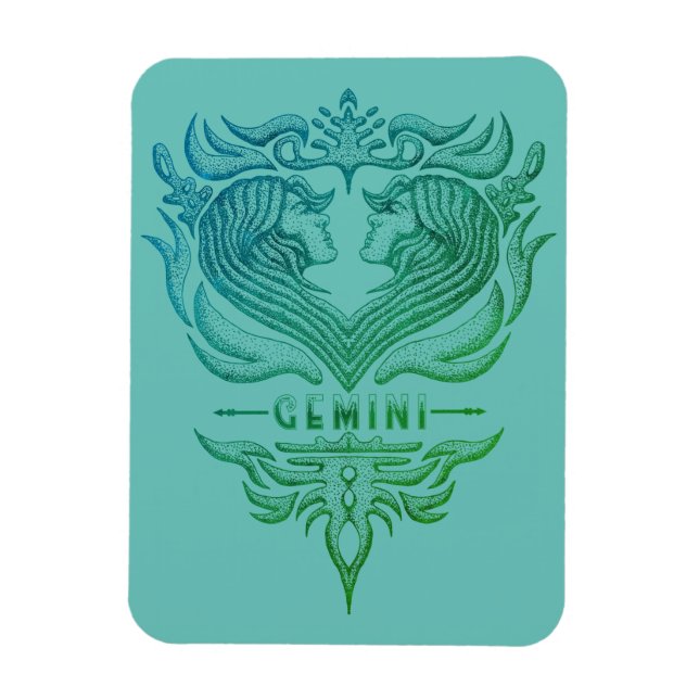 Gemini Twins Emblem Magnet (Vertical)
