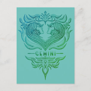 Gemini Twins Emblem Postcard