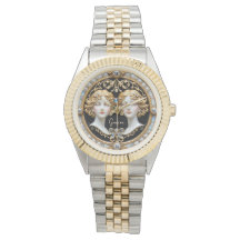 Gemini Twins, Pearl and Gold Personalized 