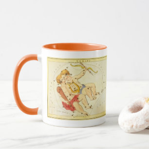Gemini Twins Vintage Constellation Urania's Mirror Mug
