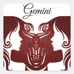Gemini Twins Zodiac Horoscope Sign Stickers