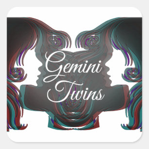 Gemini Twins Zodiac Horoscope Sign Stickers