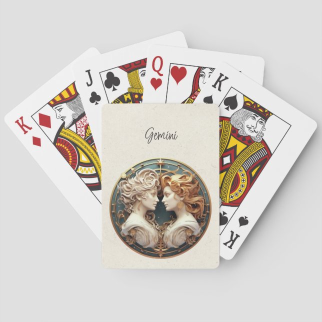 Gemini Twins Zodiac Minimalist Poker Cards (Back)