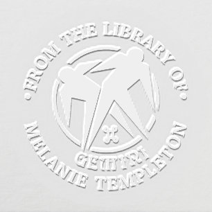 Gemini Twins Zodiac Sign “From the library of” Embosser