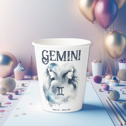 Gemini Twins Zodiac Themed Birthday Party Paper Cups