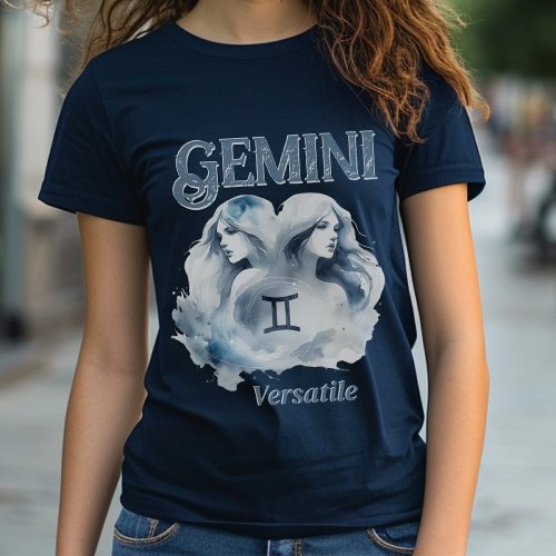 Gemini Versatile Watercolor Twins Zodiac Sign T_Shirt