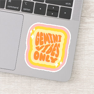 Gemini Vibes Only Girl Aesthetic Horoscope Sticker