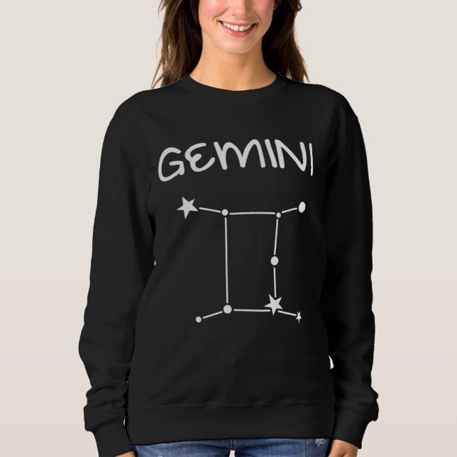 Gemini   Vintage Style Gemini Zodiac Sweatshirt (Front)