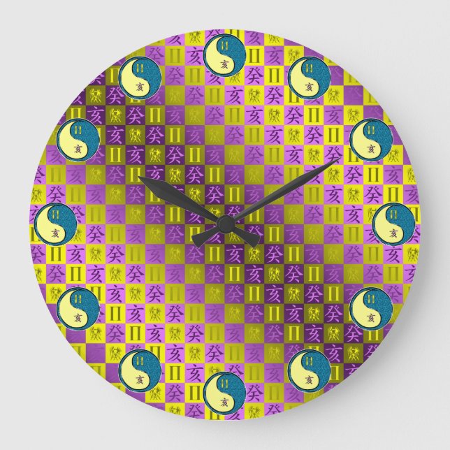 Gemini & Water Boar Large Clock (Front)