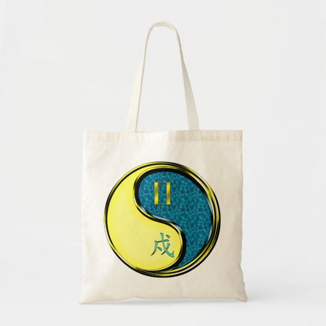 Gemini & Water Dog Tote Bag (Front)