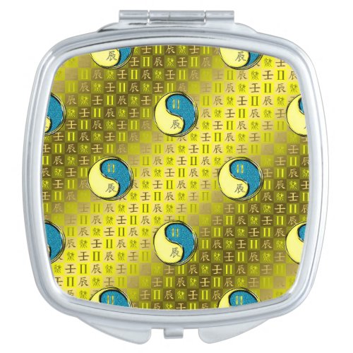 Gemini &amp; Water Dragon Compact Mirror