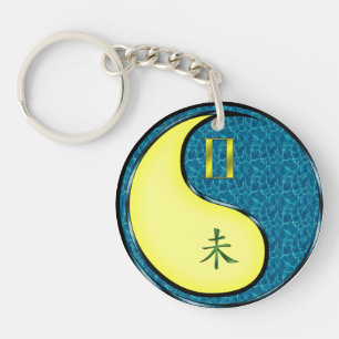 Gemini & Water Goat Keychain