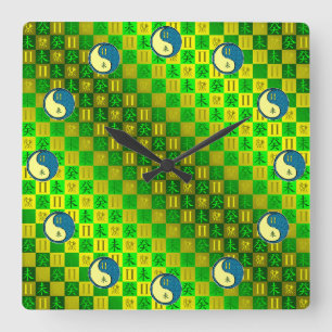 Gemini & Water Goat Square Wall Clock