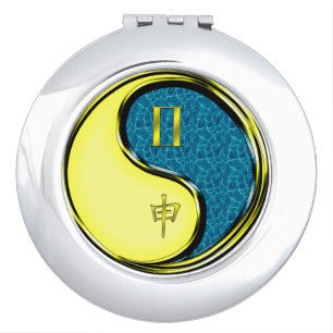 Gemini & Water Monkey Compact Mirror