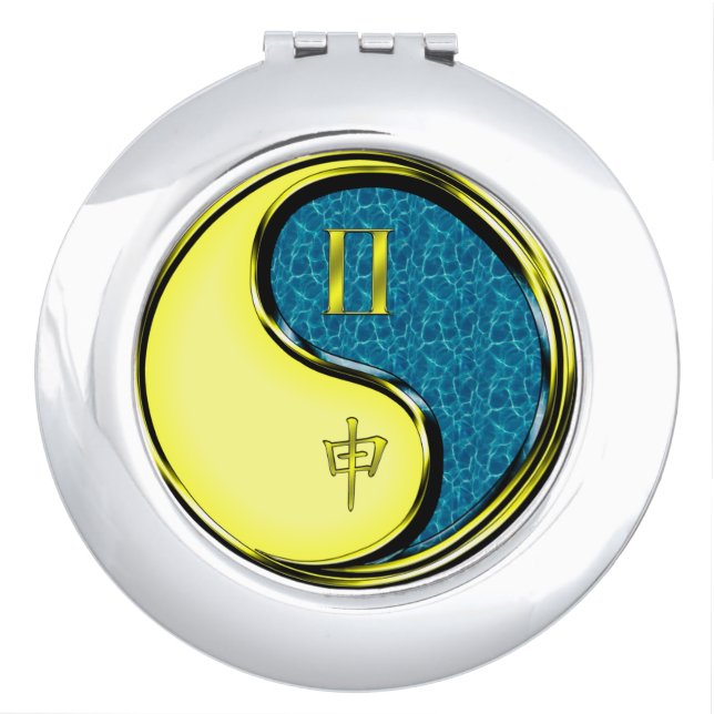 Gemini & Water Monkey Compact Mirror (Front)