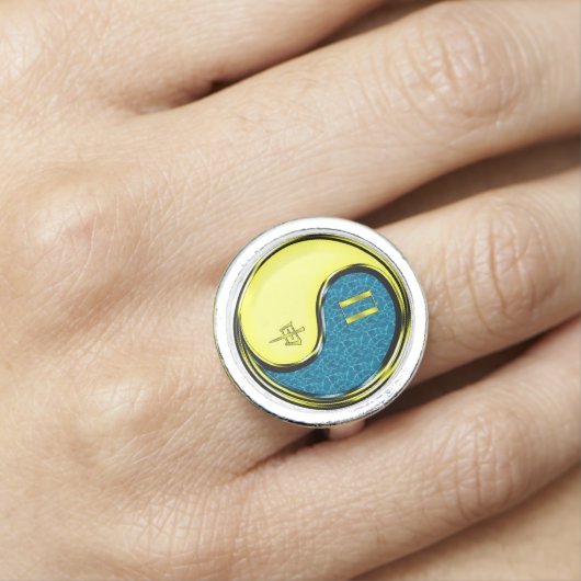 Gemini & Water Monkey Ring (In Situ)