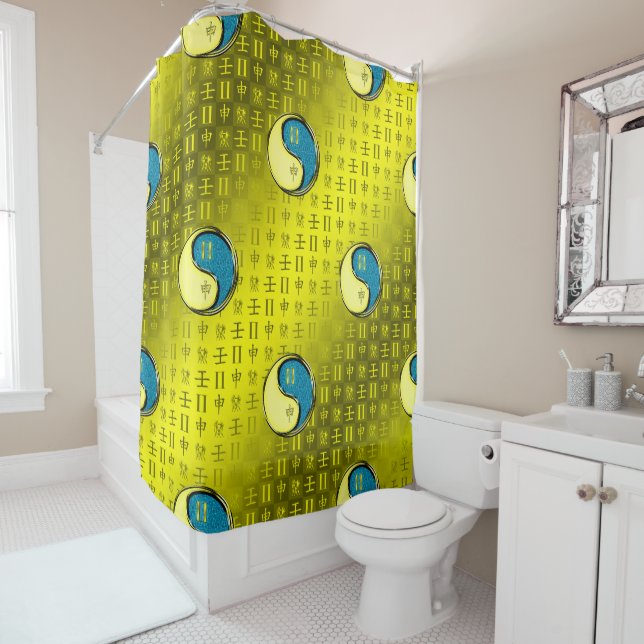Gemini & Water Monkey Shower Curtain (In Situ)
