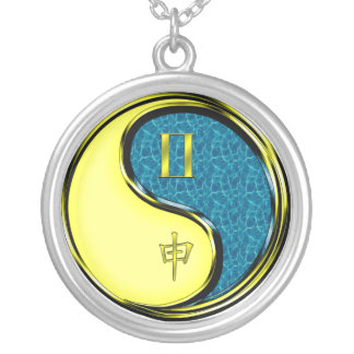 Gemini & Water Monkey Silver Plated Necklace