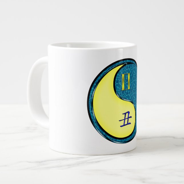 Gemini & Water Ox Giant Coffee Mug (Front Left)