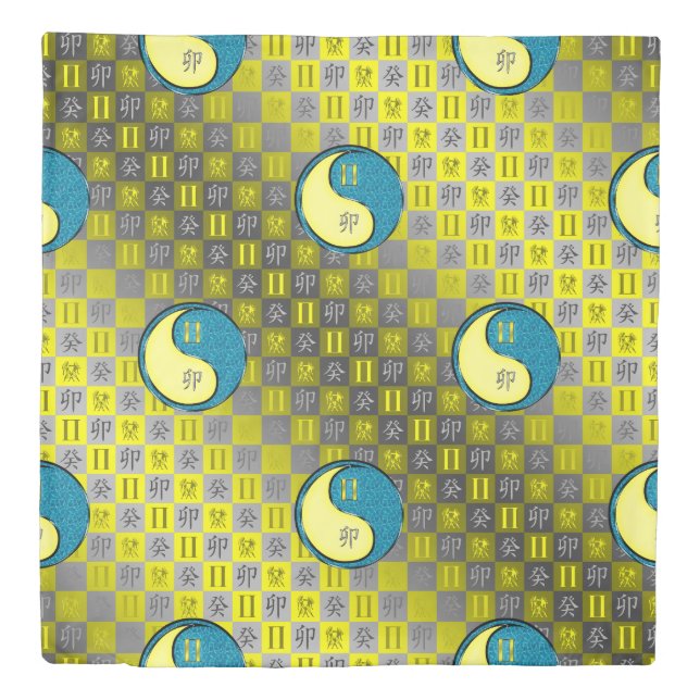 Gemini & Water Rabbit Duvet Cover (Front)