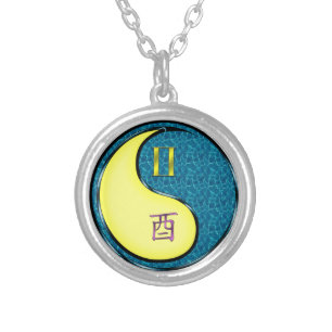 Gemini & Water Rooster Silver Plated Necklace