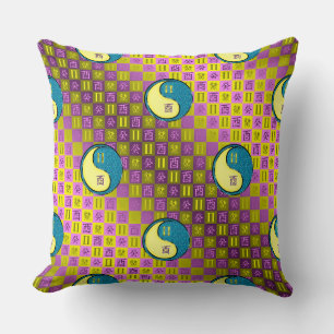 Gemini & Water Rooster Throw Pillow