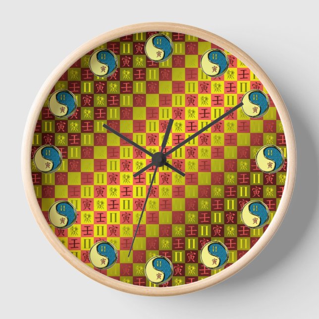 Gemini & Water Tiger Clock (Front)