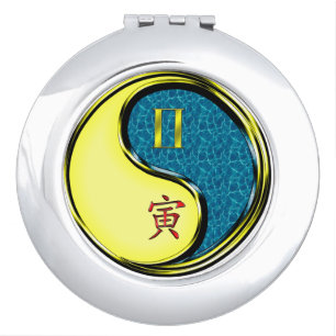 Gemini & Water Tiger Compact Mirror