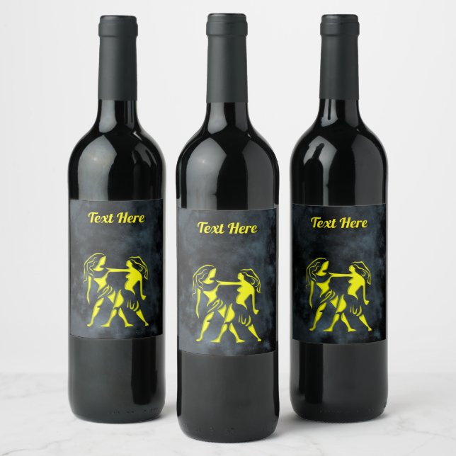 Gemini Wine Label (Bottles)