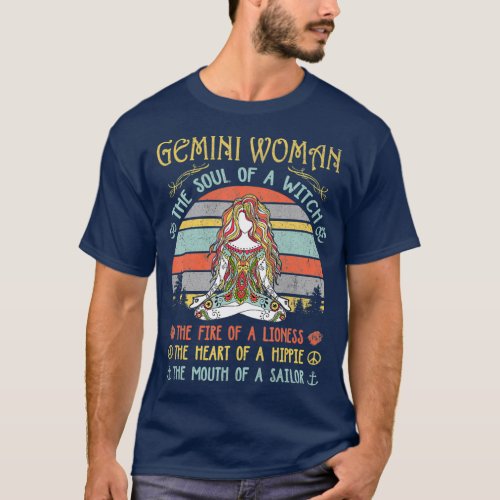 Gemini Woman The Soul Of A Witch Vintage T_Shirt