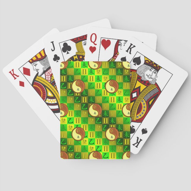 Gemini & Wood Goat Poker Cards (Back)