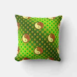 Gemini & Wood Goat Throw Pillow