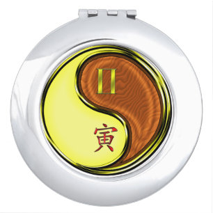 Gemini & Wood Tiger Compact Mirror