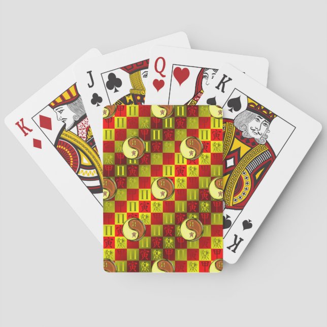 Gemini & Wood Tiger Poker Cards (Back)