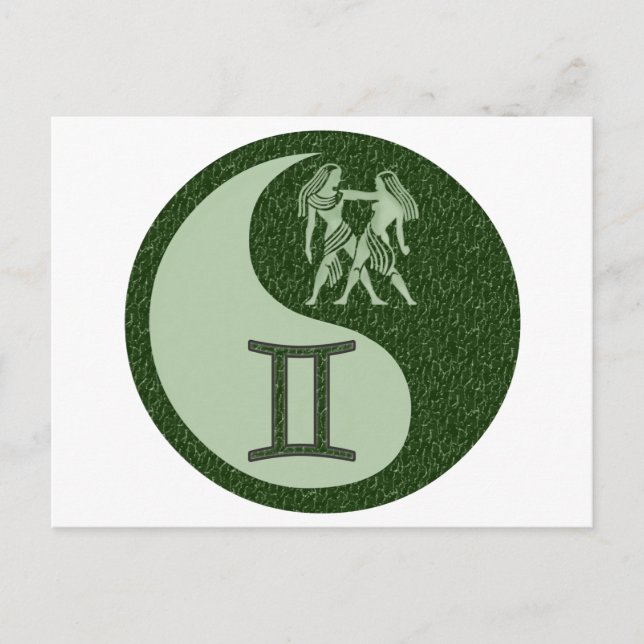 Gemini Yin Yang Postcard (Front)