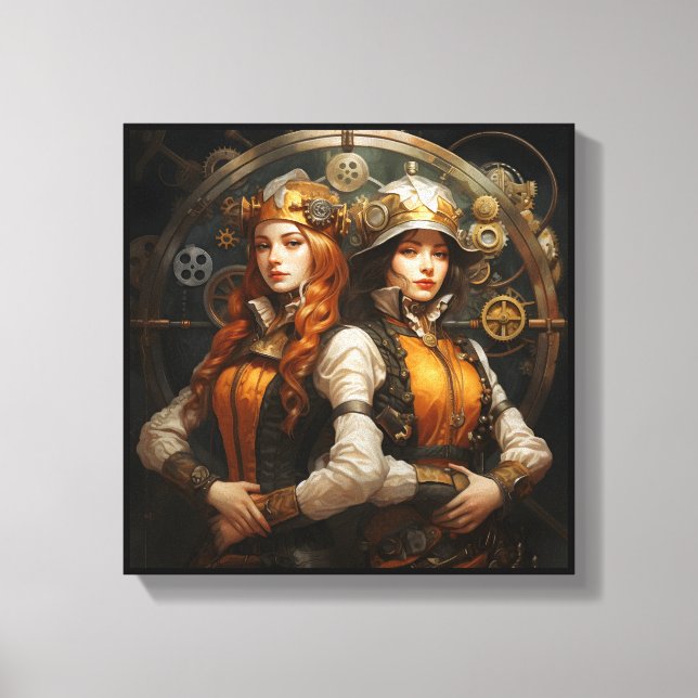Gemini Zodiac Art Canvas Print (Front)